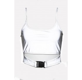 Silver Reflective Buckle Sexy Camisole