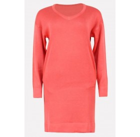 Watermelon V Neck Long Sleeve Casual Sweater Dress