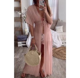 Crochet Tied Sexy Beach Cardigan Cover Up