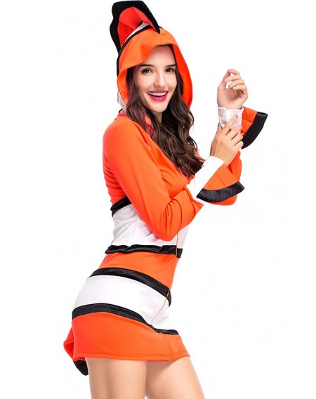 Orange Clownfish Dress Halloween Cosplay Costume