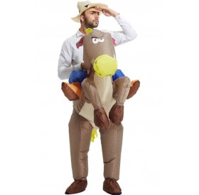 Camel Adult Western Cowboy Riding Horse Inflatable Costume