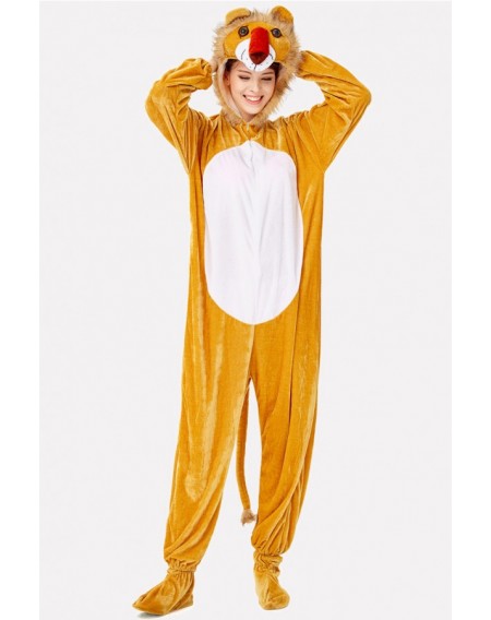 Orange Lion Jumpsuit Kigurumi Halloween Costume