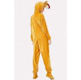 Orange Lion Jumpsuit Kigurumi Halloween Costume
