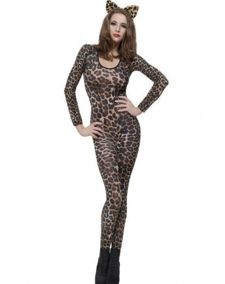 Brown-leopard Catsuit Sexy Animal Costume