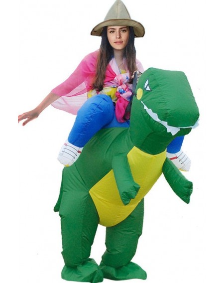 Green Adult Carry On Inflatable Tyrannosaurus Costume