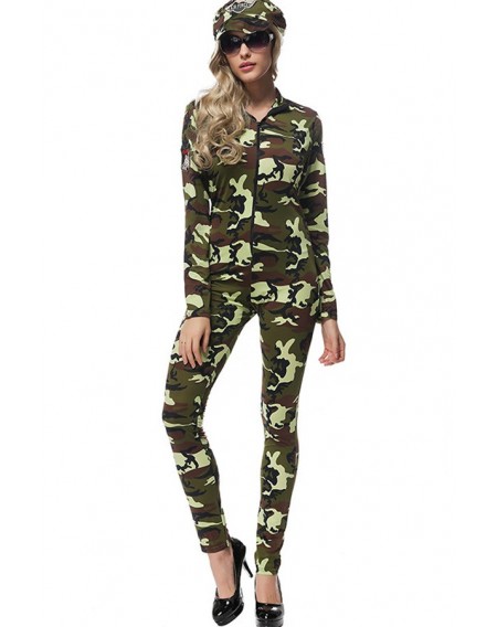 Army Green Camouflage Print Army Costume