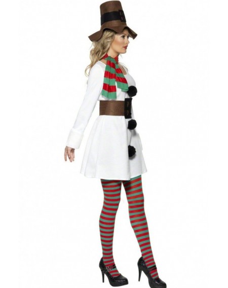 White Miss Snowman Fancy Dress Christmas Costume