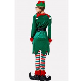 Green Christmas Elf Adults Cosplay Costume