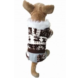 Coffee Christmas Print Thicken Pets Dog Cute Costume