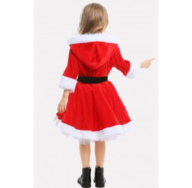 Red Santas Dress Kids Christmas Cosplay Costume