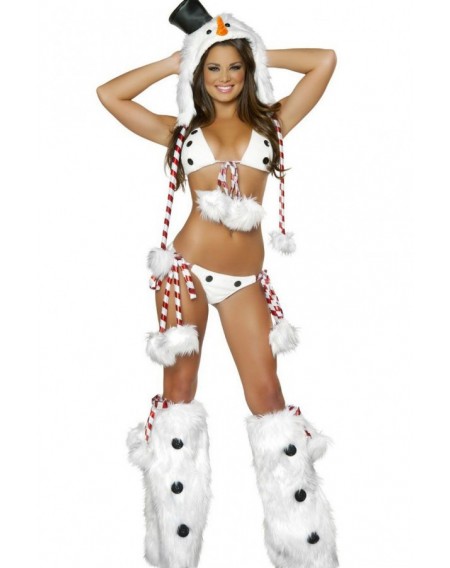 White Snowman Hottie Lingerie Sexy Christmas Costume